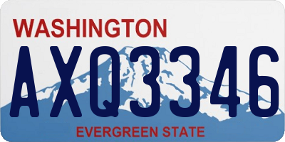 WA license plate AXQ3346