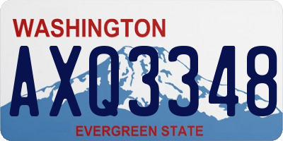 WA license plate AXQ3348