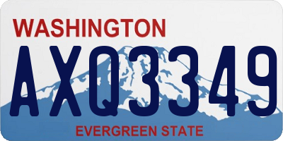 WA license plate AXQ3349