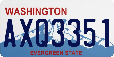 WA license plate AXQ3351