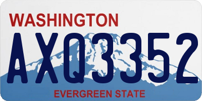 WA license plate AXQ3352