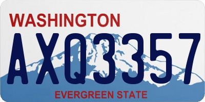 WA license plate AXQ3357