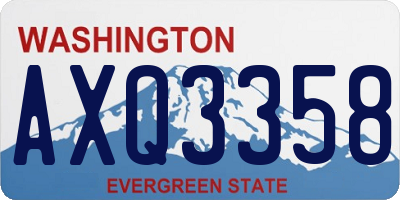 WA license plate AXQ3358