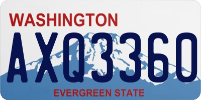WA license plate AXQ3360