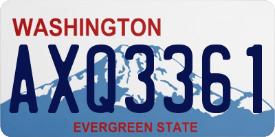 WA license plate AXQ3361