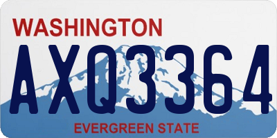 WA license plate AXQ3364