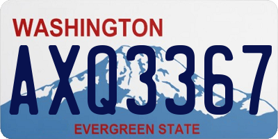 WA license plate AXQ3367