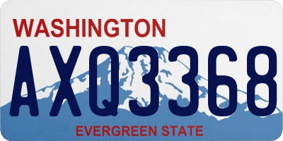 WA license plate AXQ3368
