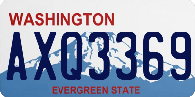 WA license plate AXQ3369