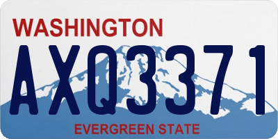WA license plate AXQ3371
