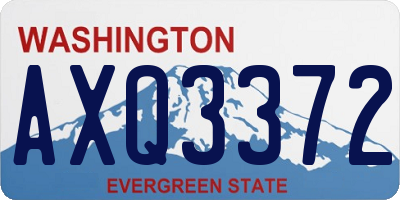 WA license plate AXQ3372
