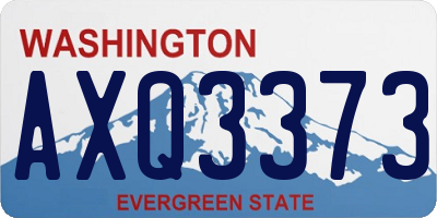 WA license plate AXQ3373