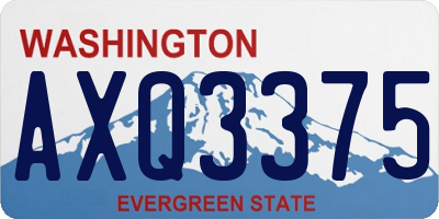 WA license plate AXQ3375