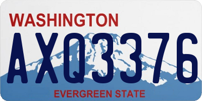 WA license plate AXQ3376
