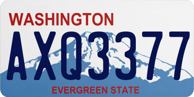 WA license plate AXQ3377