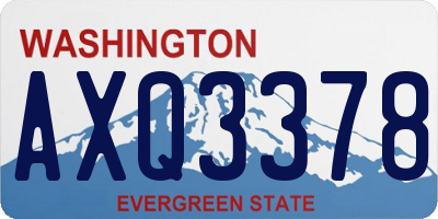 WA license plate AXQ3378