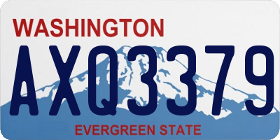 WA license plate AXQ3379