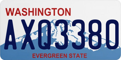WA license plate AXQ3380