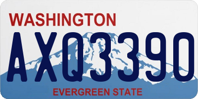 WA license plate AXQ3390