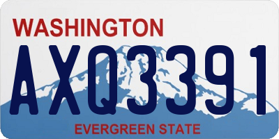 WA license plate AXQ3391