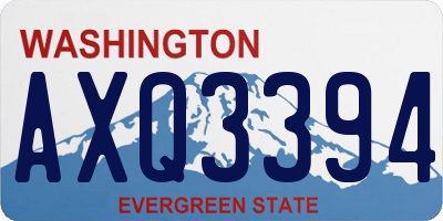 WA license plate AXQ3394