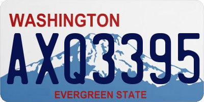 WA license plate AXQ3395