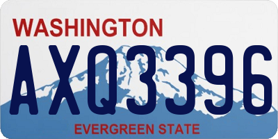 WA license plate AXQ3396
