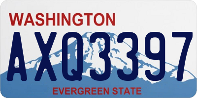 WA license plate AXQ3397