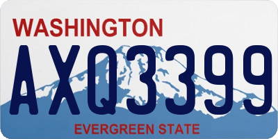 WA license plate AXQ3399