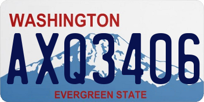 WA license plate AXQ3406