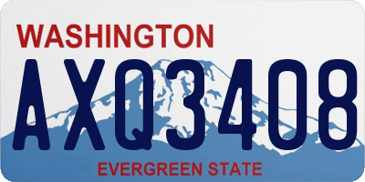 WA license plate AXQ3408