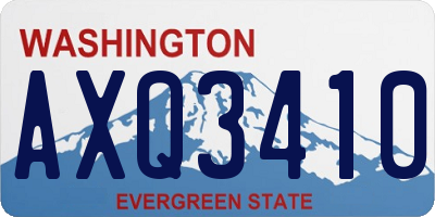 WA license plate AXQ3410