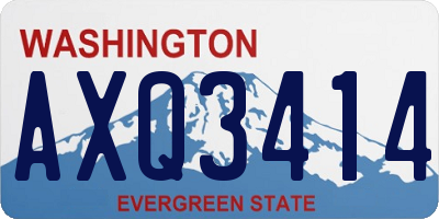 WA license plate AXQ3414
