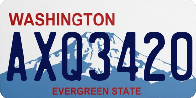 WA license plate AXQ3420