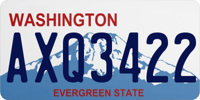 WA license plate AXQ3422