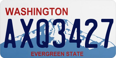 WA license plate AXQ3427