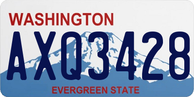 WA license plate AXQ3428
