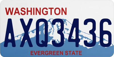 WA license plate AXQ3436