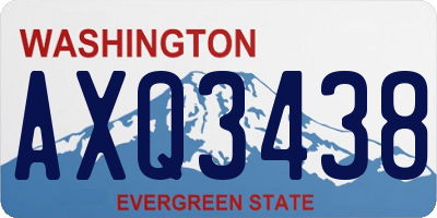 WA license plate AXQ3438