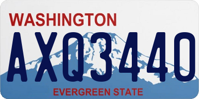 WA license plate AXQ3440