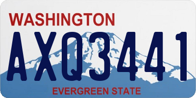 WA license plate AXQ3441