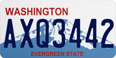 WA license plate AXQ3442