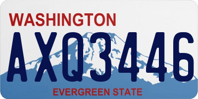 WA license plate AXQ3446