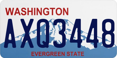 WA license plate AXQ3448