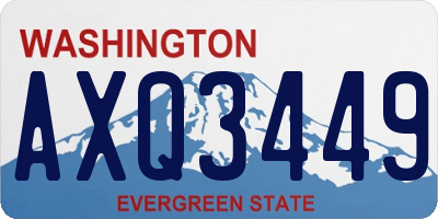WA license plate AXQ3449