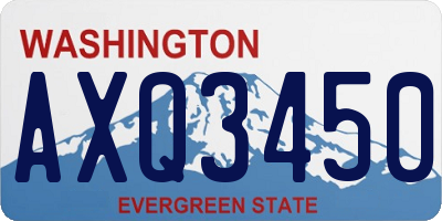 WA license plate AXQ3450