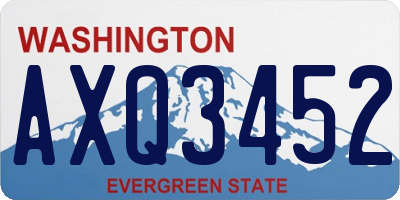 WA license plate AXQ3452