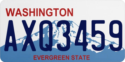 WA license plate AXQ3459