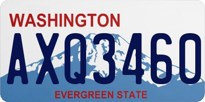 WA license plate AXQ3460