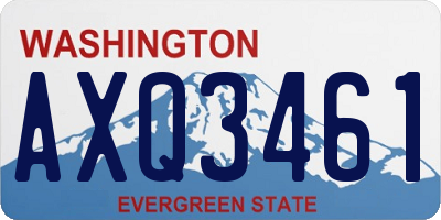 WA license plate AXQ3461